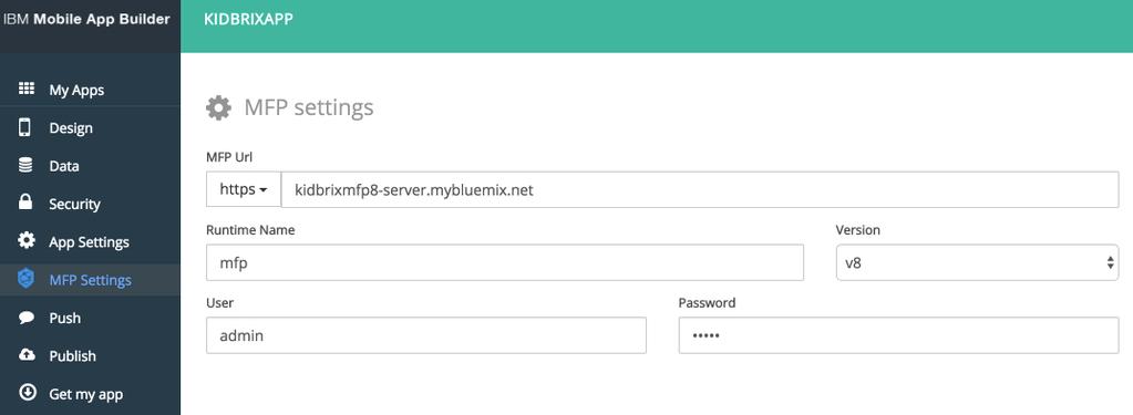 Server in Bluemix Generate ios or Android