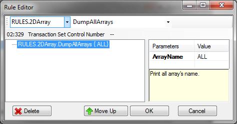 DumpAllArrays Writes the contents of all arrays to the log.