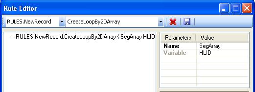 You can accomplish the same result by using InsertToArray rules on each HL element and using Current_Element rather than a variable.
