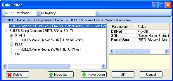 Example 2 This example shows how to return two values. It queries a database with DSN name ProvDB. It executes a SQL query and returns the first two values from the query.