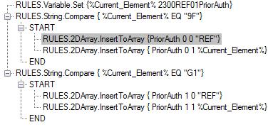 array uses the same delimiters throughout,