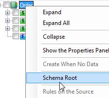 Right-click on Order at the top right and set it as the Schema Root: 5.