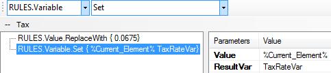 Inserting a Literal Value Set up the Tax element to contain the literal value.0675 rather than a value from the input data: 1. Drag from Tax to the middle to get a line like this: 2.
