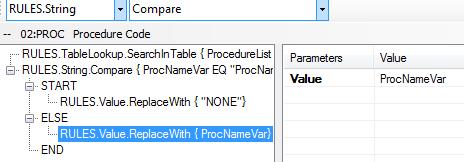 4. Next, the rule that is to execute if the variable contains something else. Right-click on ELSE and set up this rule: 5. Save and test.