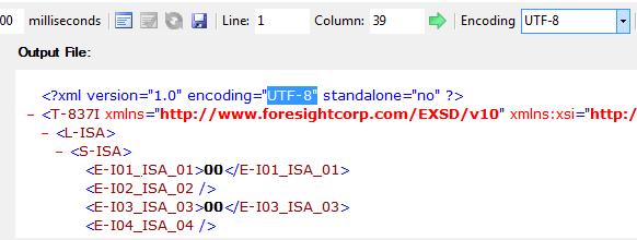 Encoding and Translation Tool Output will be ISO8859-1 (ASCII) unless you use the