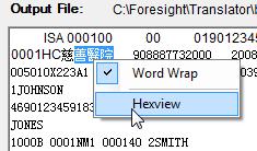 Select the pertinent data, right-click, and choose Hexview: Encoding Example 1.