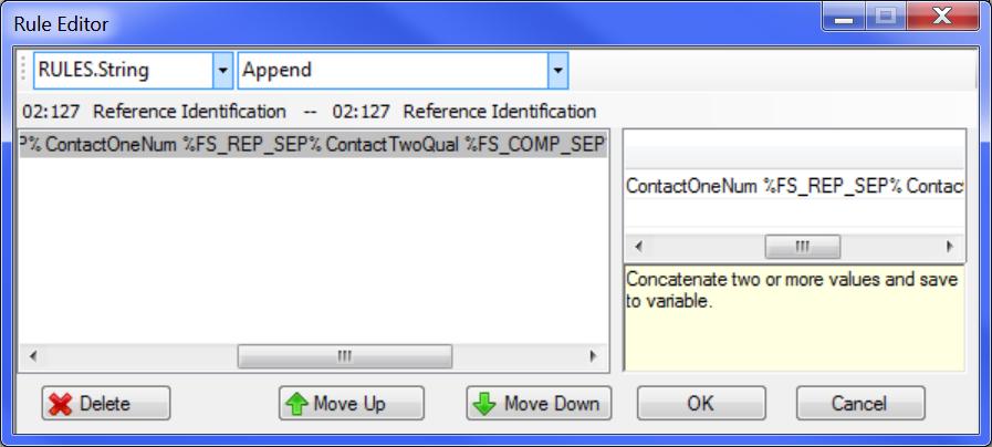 FS_REP_SEP Represents the output file s repetition separator (to separate repeated occurrences of a simple data element).