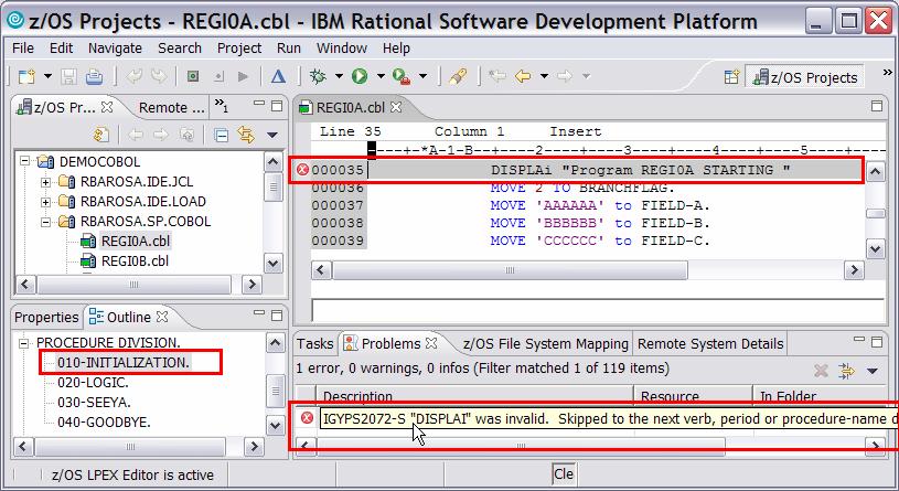 RDz-based development Common development environment for COBOL, PL/I, C/C++, and Java Simplified development with more information at your fingertips Syntax Check Edit Source Open and edit multiple