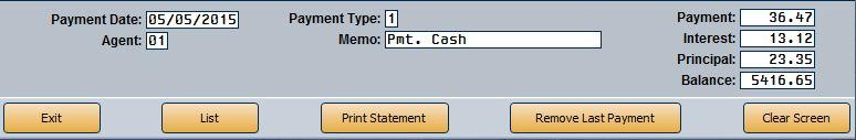 Autosoft FLEX DMS Cashier 6. The minimum payment is automatically displayed in the Payment field. Edit this amount as needed. 7.