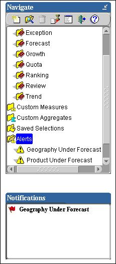 Defining Alerts Example: Display of alert and alert notifications The following illustration shows how alerts and alert notifications appear in the user interface.