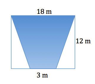 Lesson 5 4. Determine the area of the shaded isosceles trapezoid below. The image is not drawn to scale. 5. Here is a sketch of a wall that needs to be painted: a.