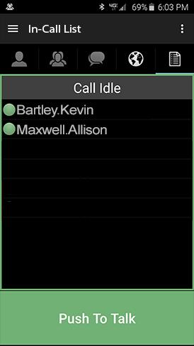 Alert Calls can be initiated from the Contact List or the Map