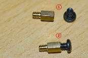 Brass standoffs with screws 4. Simply screw the male end of the standoffs into the holes in the case to install them.