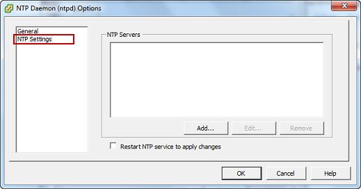 Download and Deploy the VM iii. iv. Click Add to add a new NTP server.