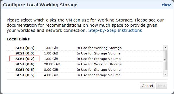 Ongoing Management of Working Storage for a Gateway Adding More Working Storage To add more working storage to a gateway Follow the steps in To configure working storage for your gateway (p. 71).