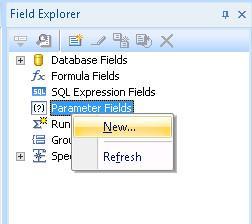Create the operator parameter to control the device resources that the report template can use. a.