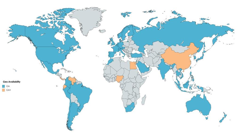 Azure Stack will be IS available in 46 countries covering key markets across the world Americas: Argentina, Brazil, Canada, Chile, Colombia, Mexico, Peru, United States, Uruguay EMEA: Austria,