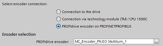 3 PROFINET/PROFIBUS Encoder Figure 3-4: Setting the encoder interface Data exchange drive Here, you define the data exchange with the drive.
