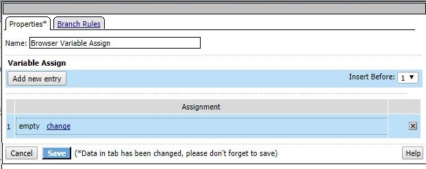 17. Select Variable Assign from the Assignment tab and click the Add Item button.