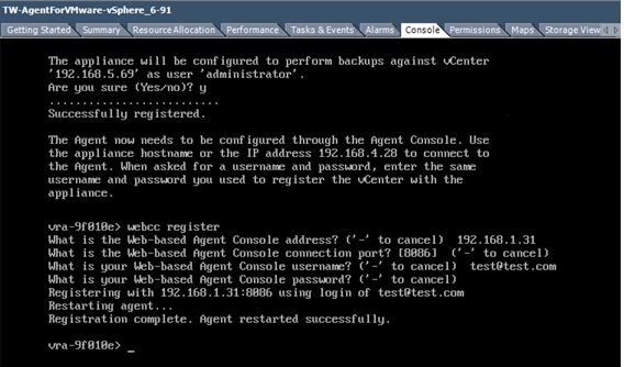 5 Registering the Agent with Web CentralControl To control the VRA through Web CentralControl you will first need to register the VRA to Web CentralControl via the command line and then configure the