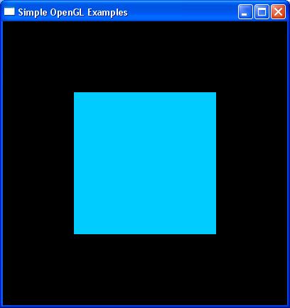 Code Example OpenGL Code: glcolor3d(0.0, 0.8, 1.0); glbegin(gl_polygon); glvertex2d(-0.