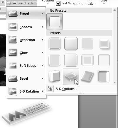 Exercise Use the Picture Tools (continued) 8. Still in Illustrations.docx, double-click the block-shaped logo to select it and display the Picture Tools / Format Tab. 9.