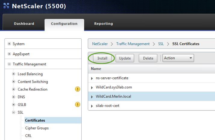 5. In the navigation pane of the NetScaler configuration utility, click Traffic Management
