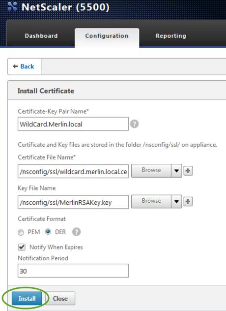 Specify a suitable Certificate-Key Pair Name to enable you to identify them. c.