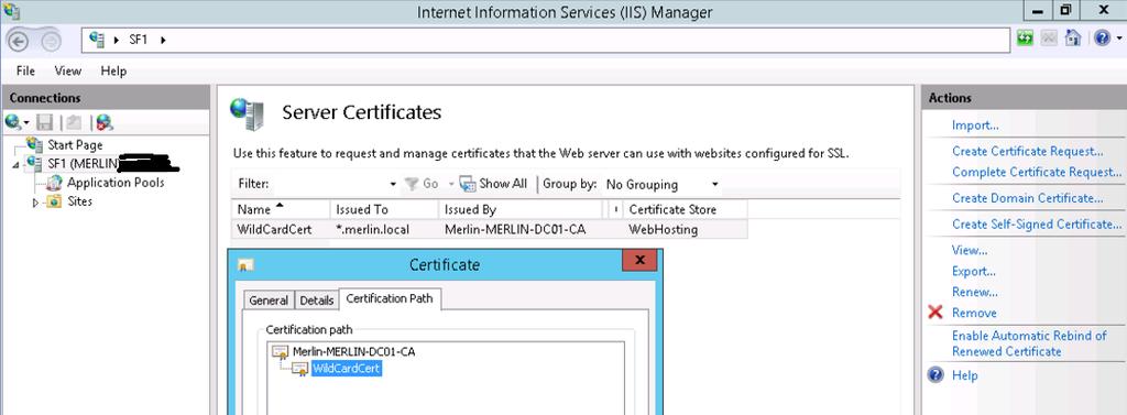 Configure and install StoreFront servers On each StoreFront server from Internet Information Services (IIS),