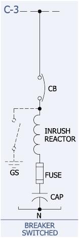 Transient inrush reactors are not required for option C-2, but are required for all other systems involving back-to-back capacitor