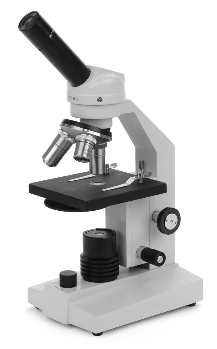 Eyepiece (ocular lens) Eyepiece tube Head of microscope Objective turret
