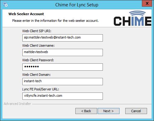WEB CLIENT CONFIGURATION ON-PREMISE Figure 11: Web Client configuration screen 1. Enter the information requested in the appropriate fields. 2.