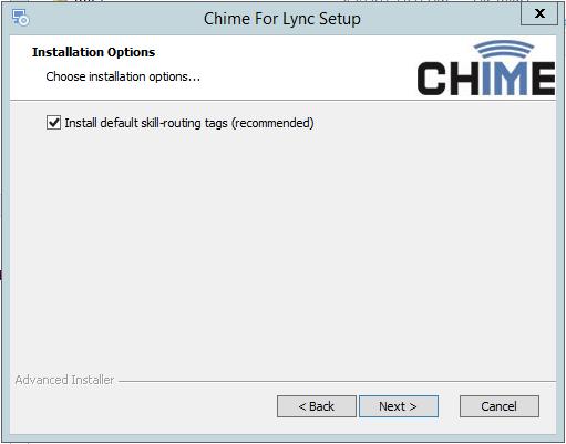 INSTALLATION OPTIONS Optionally, you may customize the installation with the available Installation Options. By default, the installation will add a few routing 