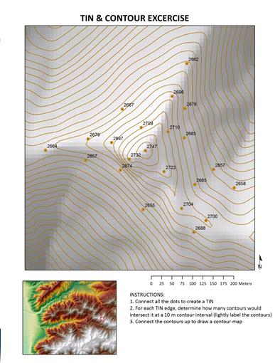 ACTUAL Here s what the actual 10 m contours look like for this location Hillshade shown in background Both derived