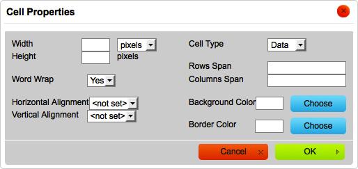 Right-click on the cell you want to modify or on one of the cells you have selected. 3. Choose Cell from the context menu that appears. 4. Choose Cell Properties from the submenu that appears.