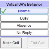 VoLTE Subnormal and Abnormal Tests (Virtual UA Behavior) Virtual UA s Behavior Mobile Terminal Busy Invite Virtual UA sends 486 Busy Here to Invite request. Simulates communications busy status.
