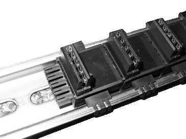 5 Mechanical installation 5.1 Installation of the DIN-rail 5.1.1 Using the DIN-rail connectors The SmartLink HCM-GPU module can only be installed onto the connector supplied with the delivery.