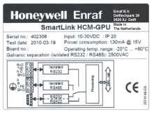 Figure 1 SmartLink HCM-GPU label The following label is attached to the connector: Figure 2 HCM-GPU connector layout 2.
