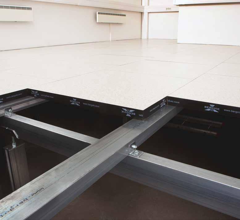The floor that holds up to tough environments The basis of our floor panels is a 38 mm thick, high density and moisture resistant (V313) particle board core is provided as a standard.