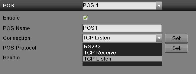 Figure 144 RS232 Setting b. For the TCP Listen mode, Click Set to enter TCP Listen Settings as follows.