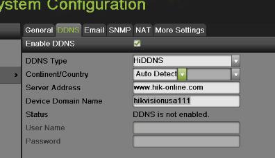 Figure 102 DDNS Settings Menu 2. Check the Enable DDNS checkbox. 3. Select a DDNS type from the DDNS Type selection box.