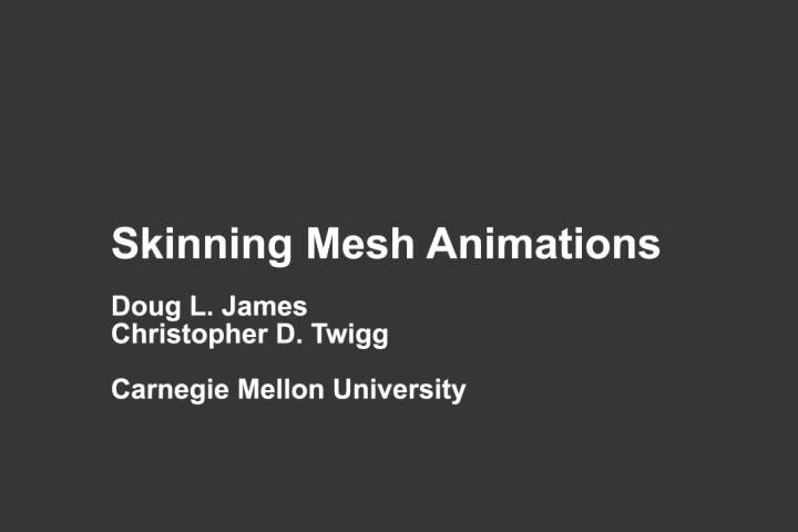 mesh skinning efficiency hard to use, but really fast implementations