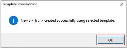 A pop-up window below will appear stating success (or failure). Then click OK to continue.