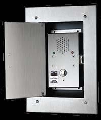 Elevator SafeCall Phones A) SM-3000 Surface Mount Phone Brushed stainless steel fits inside existing elevator cab phone cabinet.