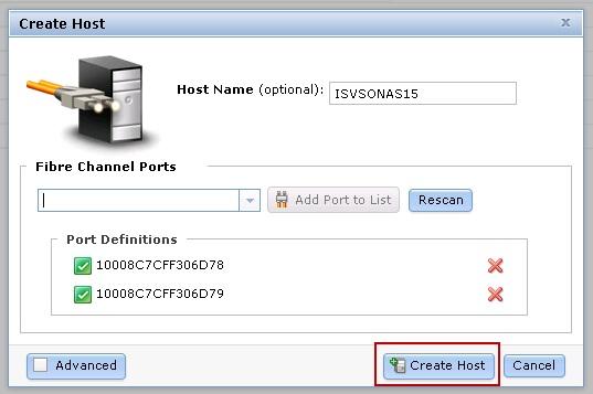 4. Add all the ports that belong to the host, as