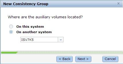 4. Select On another system, to specify the location of the