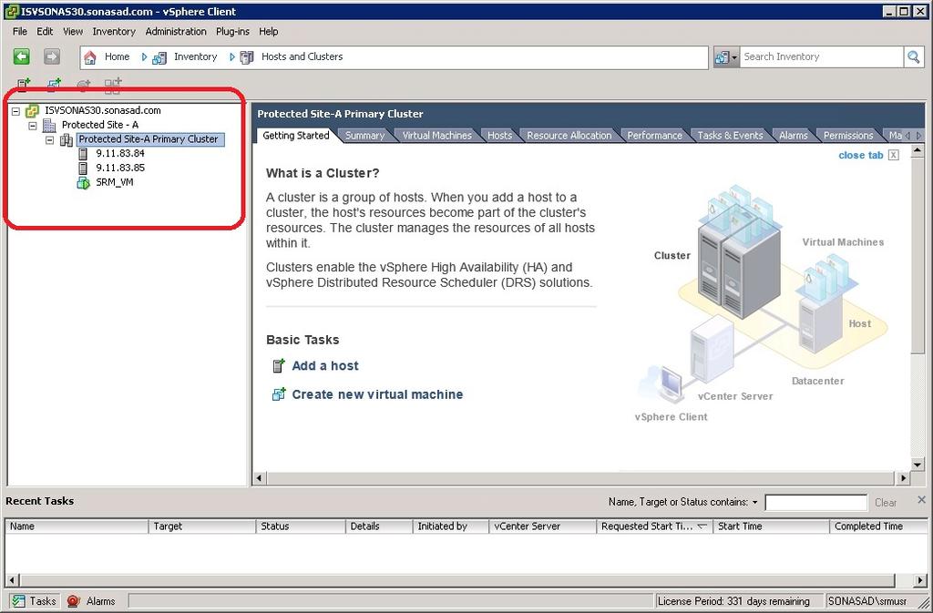 For more information about configuring vsphere HA, refer to the vsphere Availability Guide at: http://pubs.vmware.