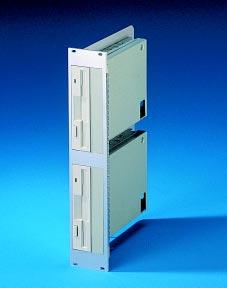 Type V (Vertical) Chassis For 3U, 4U And 6U Ripac Subracks EMC design s are V (vertically) mounted Front removal drive chassis Will accept 5 /4" HH (CD-ROM) or 3 /2" drives Suitable for Ripac EMC and