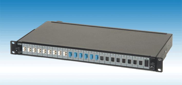 Features Very high density, supports up to 24 duplex LC adapters (48 fibers), MT-RJ adapters (48 fibers) and simplex SC adapters (24 fibers) in 1U of rack space Pullout drawer enables ease of access