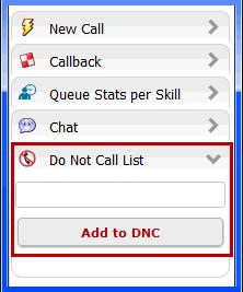 Adding Numbers to the DNC List If you have permission, you may add phone numbers to your local DNC list directly or by using a disposition.